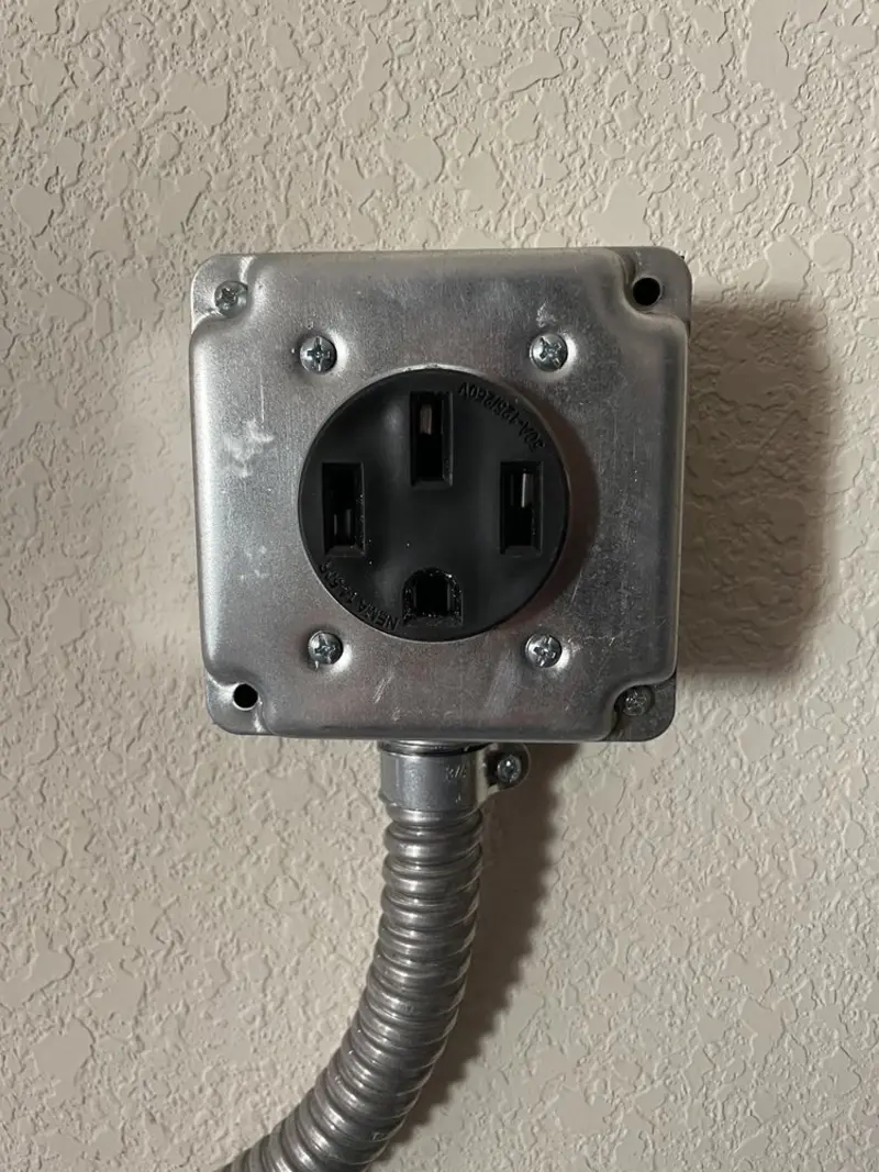 NEMA 14-50 outlet installed for Smart Home Electrical in Fayette